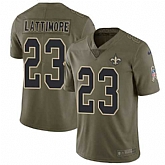 Nike Saints 23 Marshon Lattimore Olive Salute To Service Limited Jersey Dzhi,baseball caps,new era cap wholesale,wholesale hats